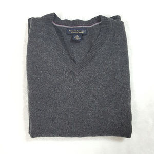 Banana Republic Grey V-Neck Merino Wool Sweater S